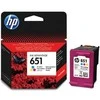 Hewlett Packard (HP) HP 651 Tri-Colour (C2P11AE) Rašalinė kasetė, CMY