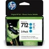 Hewlett Packard (HP) HP 712 žydro rašalo kasečių pakuotė, 3 vnt., 29 ml, skirtos „DesignJet Studio“, T210, T230, T250, T630, T650