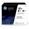 Hewlett Packard (HP) HP CF287X tonerio kasetė, didelės talpos, juoda, 2 vnt.