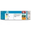 Hewlett Packard (HP) HP 91 775 ml šviesiai geltonos spalvos „DesignJet“ pigmentinio rašalo kasetė
