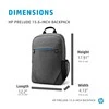 Hewlett Packard (HP) HP Prelude 15.6 Backpack, Vanduo Resistant - Pilkas