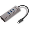 I-tec Metal C31METALG3HUB sąsajos šakotuvas USB 3.2 Gen 2 (3.1 Gen 2) Type-C 5000 Mbit/ai Pilka
