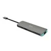 I-TEC USB C metalo nano dokas stotis 1xHDMI 4K 1xSD kortelių skaitytuvas 1xmicroSD kortelių skaitytuvas 1xGLAN 1xgarsas 3x USB 3.0 prievadas 1x USB-C PD