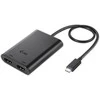 I-TEC USB C prie dviejų HDMI prievadų vaizdo adapteris 2x HDMI prievadas 4K Ultra HD suderinamas su Thunderbolt 3