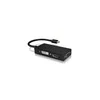 Adapteris ICY BOX mini DisplayPort > DVI/HDMI/VGA 4K 60Hz juodas