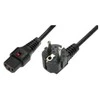 MicroConnect Assmann Electronic ASM IEC-EL182S maitinimo kabelis, R/A Schuko kištukas, HO5VV-F 3 X 1.00mm2 iki C13 IEC LOCK, 2m juodas