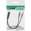 InLine Audio Headset Y-Adapteris cable, 2x 3.5mm plugs to 3.5mm jack 4-pole CTIA – 0.15m
