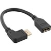 InLine DisplayPort adapterio laidas, 8K4K, kampuotas į kairę - 0,15 m