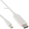 Kabelis InLine Rodyti Port Mini - HDMI 0.5m balta (17174I)