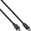 USB kabelis InLine USB-C - miniUSB 0,5 m juoda (35756)