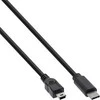 USB kabelis InLine USB-C - miniUSB 0,5 m juoda (35756)
