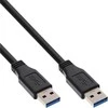 InLine USB 3.0 kabelis, nuo A iki A, juodas - 1m
