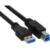 USB kabelis InLine USB-A - USB-B 1,5 m Juodas (35315)