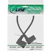 Maitinimo kabelis InLine Ekrano galios stiprintuvas - C13 - C14 - juodas - 0.5m - kampas