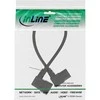 InLine maitinimo laidas Prailginimo laidas monitoriaus maitinimui - C13 - C14 - juodas - 3m - kampinis