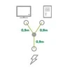 InLine Y paskirstymo kabelis, 1x IEC kištukas su 2x IEC lizdais, 1,8 m
