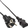 InLine maitinimo laidas, apsauginis kontaktas tiesiai į IEC jungtį C13, 3m, juodas