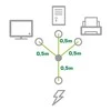 Maitinimo kabelis InLine Laidas nešiojamajam kompiuteriui Y-Power 1x F tipo IEC kištukas 3x juodas 1m