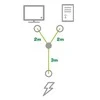 Maitinimo kabelis InLine F 1x IEC- C14 - 2x IEC- C13 5m tipas