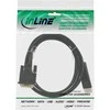 InLine 17111 DisplayPort į DVI keitiklio kabelis DisplayPort kištukas į DVI-D Dual Link paauksuotas juodas 1m