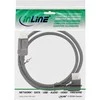 „InLine 8K“ (UHD-2) „DisplayPort“ kabelis, stačiu kampu, juodas - 2 m