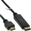 InLine DisplayPort į HDMI konverterio kabelis, juodas – 3m