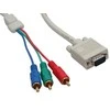 Kabelis InLine D-Sub (VGA) - RCA (Cinch) x3 2m, baltas (17202)
