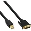 Kabelis InLine Rodyti Uostas - DVI- D 0.5m juoda (17226)