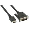 Kabelis InLine HDMI - DVI- D 1m juoda (17661E)