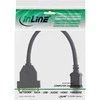 InLine HDMI į DVI lizdo adapterio kabelis didelės spartos, juodas - 0,2 m