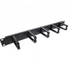 InLine® 19" Cable management panel, 5 small brackets, RAL9005, juodas