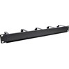 InLine® 19" Cable management panel, 5 large brackets, RAL9005, juodas