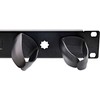 InLine® 19" cable management panel, 9 plastikas brackets removable, RAL 9005, juodas
