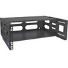 InLine® 19" foldable rack, 4U, 24-40cm depth, with cover, juodas