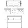 InLine® 19" foldable rack, 4U, 24-40cm depth, with cover, juodas