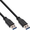 InLine USB 3.0 kabelis, nuo A iki A, juodas - 2m
