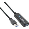 USB kabelis InLine USB-A - USB-A 20 m Juodas (35657)