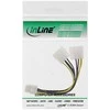 Inline Molex x2 – PCIE 8 kontaktų, 0,15 m, Geltona (26628C)