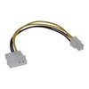 „InLine Molex“ – ATX/EPS 4 kontaktų, 0,2 m, „Geltonas“ (26632)