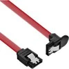 Intos InLine SATA III laidas, 90°, 75 cm, raudonas