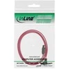 Intos InLine SATA III laidas, 90°, 75 cm, raudonas