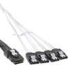 InLine FF 8087 - SATA x4, 1m, Baltas (27620B)