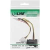 InLine SATA 15- pin - Molex x3, 0.15m, Multicolor (29679)