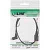 MicroConnect USB kabelis InLine USB-A - mikroUSB 0,5 m juoda (31705T)
