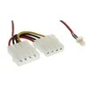 Inline Įmontuotas 3 kontaktų į 4 kontaktų „Molex“ ventiliatoriaus adapterio kabelis