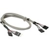 Inline Įmontuotas vidinis USB 2.0 prailginimo kabelis, 2 x 30 cm