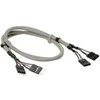 Inline Įmontuotas vidinis USB 2.0 prailginimo kabelis, 2 x 30 cm