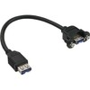 InLine USB-A - 0,2 m Juodas (33445F)