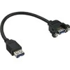 InLine USB-A - 0,2 m Juodas (33445F)