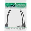 USB kabelis InLine 2x USB- A - 19- pin 0, 4 m Juoda (33447I)